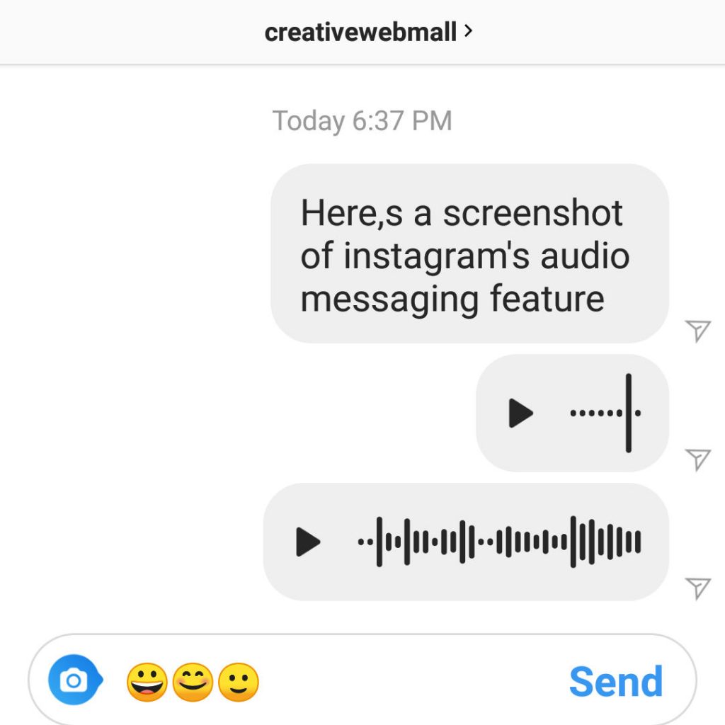 Instagram Audio Messaging